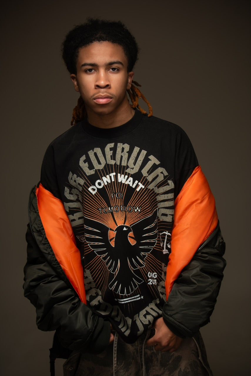 Risk Everything – Black Acid Wash Heavyweight Tee