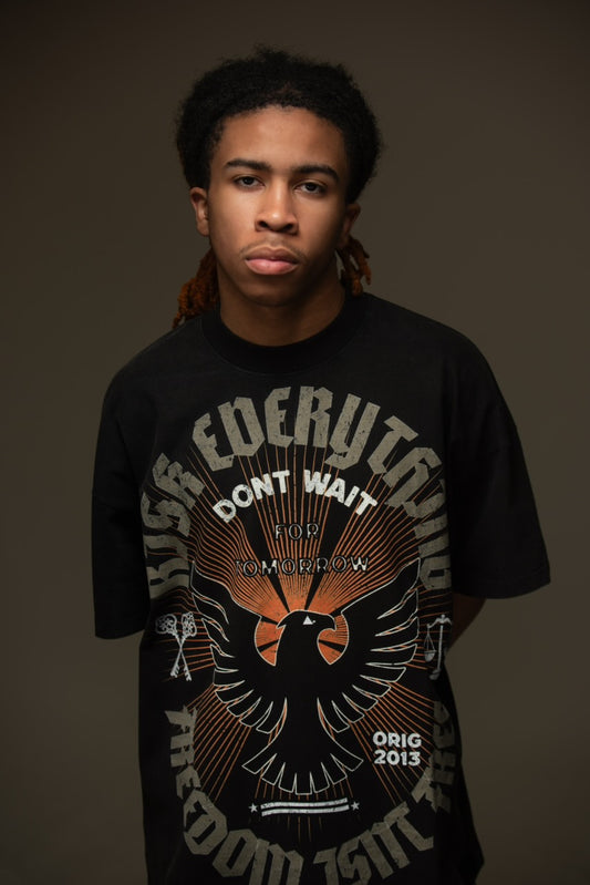 Freedom Isn’t Free – Black Acid Wash Heavyweight Tee